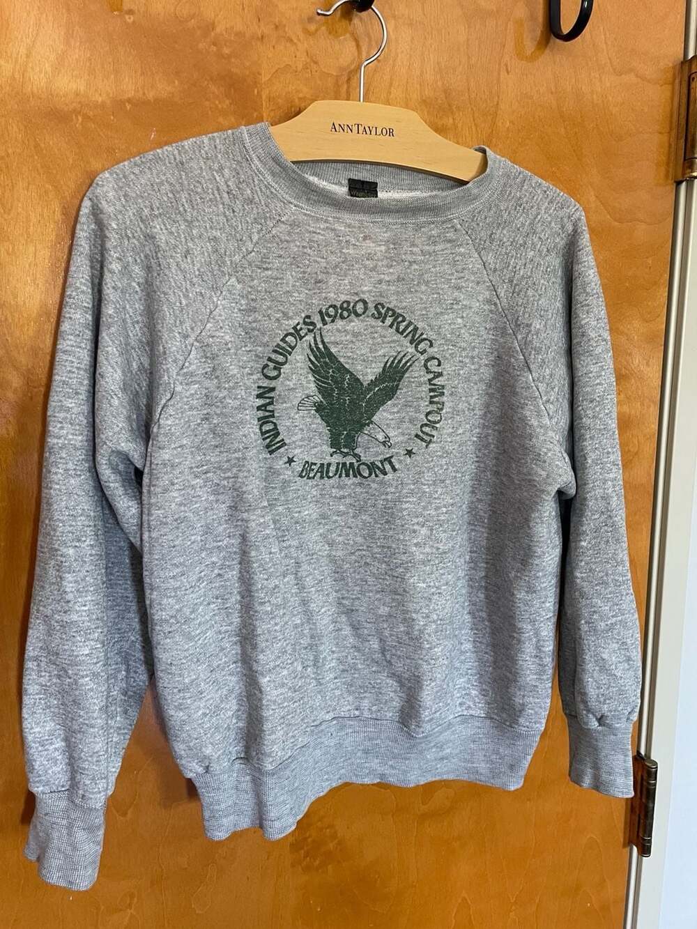 Vintage 1980 Wrangler Indian Guides Spring Campout Beaumont Sweatshirt W Large